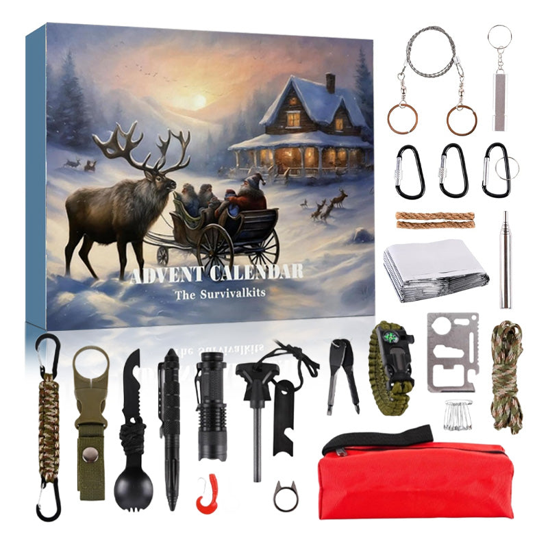 Bella | Survival Tools Advent Calendar for Adults and Teens - 24-Day Christmas Countdown