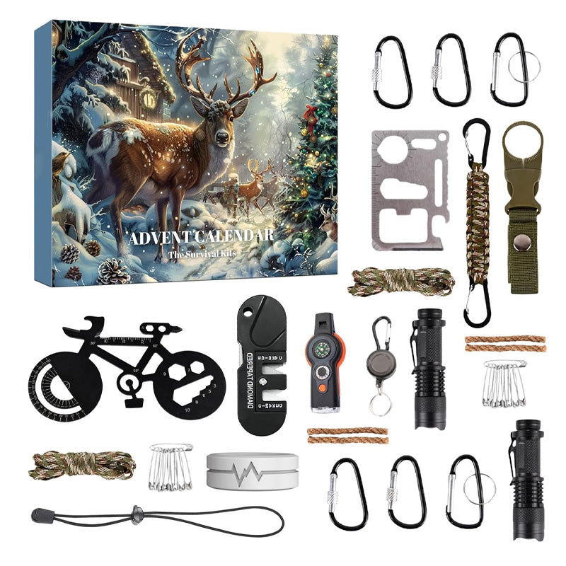Bella | Survival Tools Advent Calendar for Adults and Teens - 24-Day Christmas Countdown