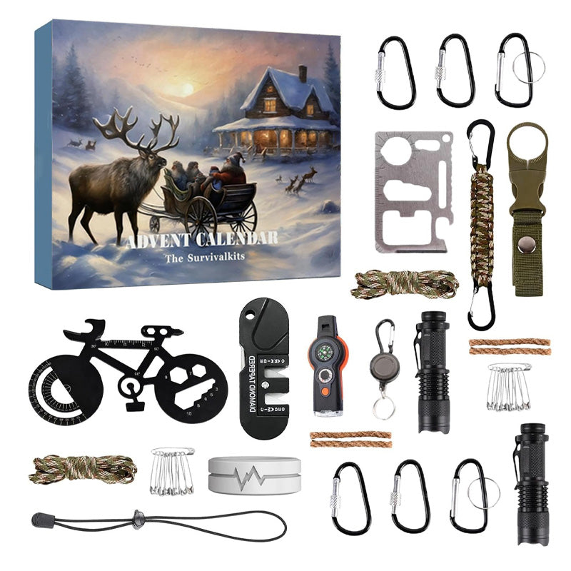 Bella | Survival Tools Advent Calendar for Adults and Teens - 24-Day Christmas Countdown