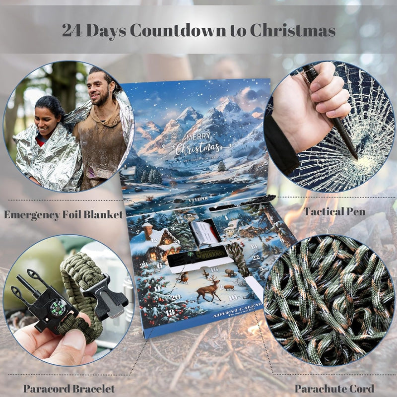 Bella | Survival Tools Advent Calendar for Adults and Teens - 24-Day Christmas Countdown