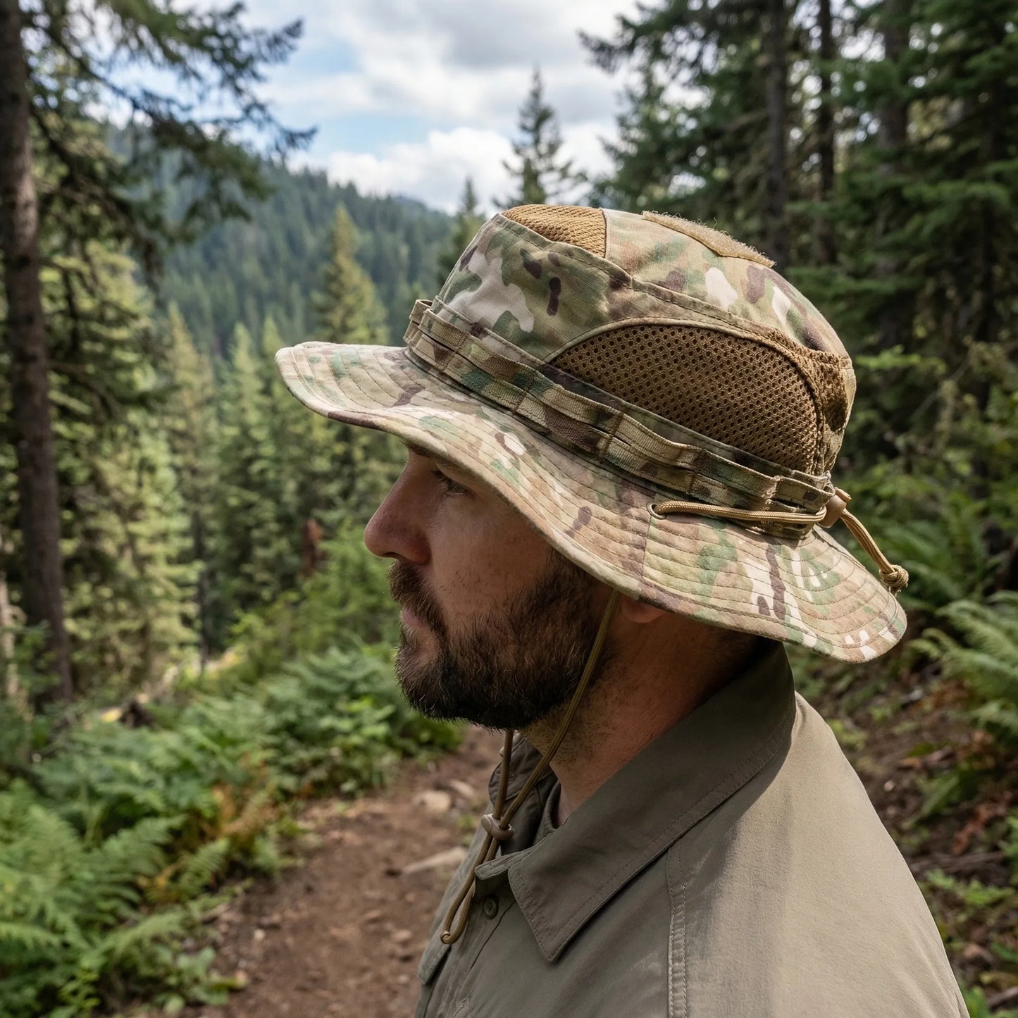 Bella | Tacventu Wide-Brim Tactical Camouflage Bucket Hat