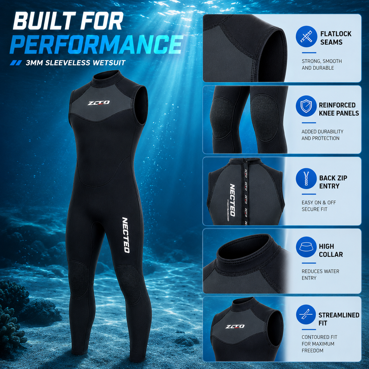 Bella | Tarnox Sleeveless One-Piece Wetsuit