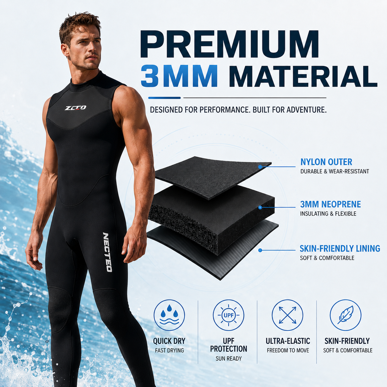 Bella | Tarnox Sleeveless One-Piece Wetsuit