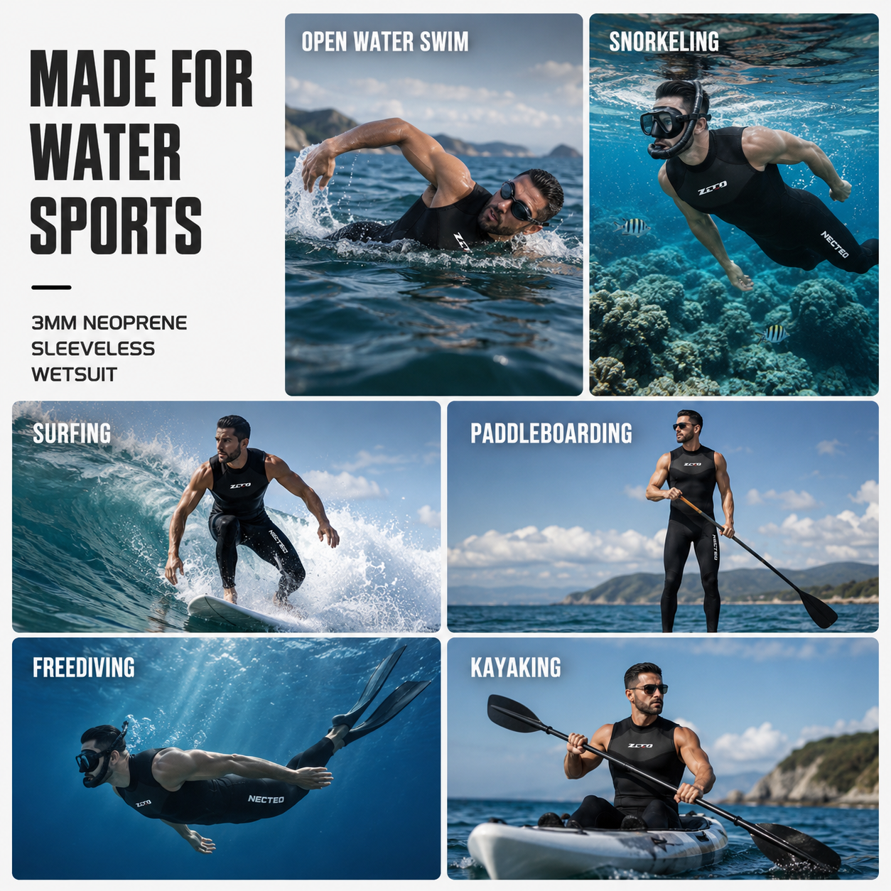 Bella | Tarnox Sleeveless One-Piece Wetsuit
