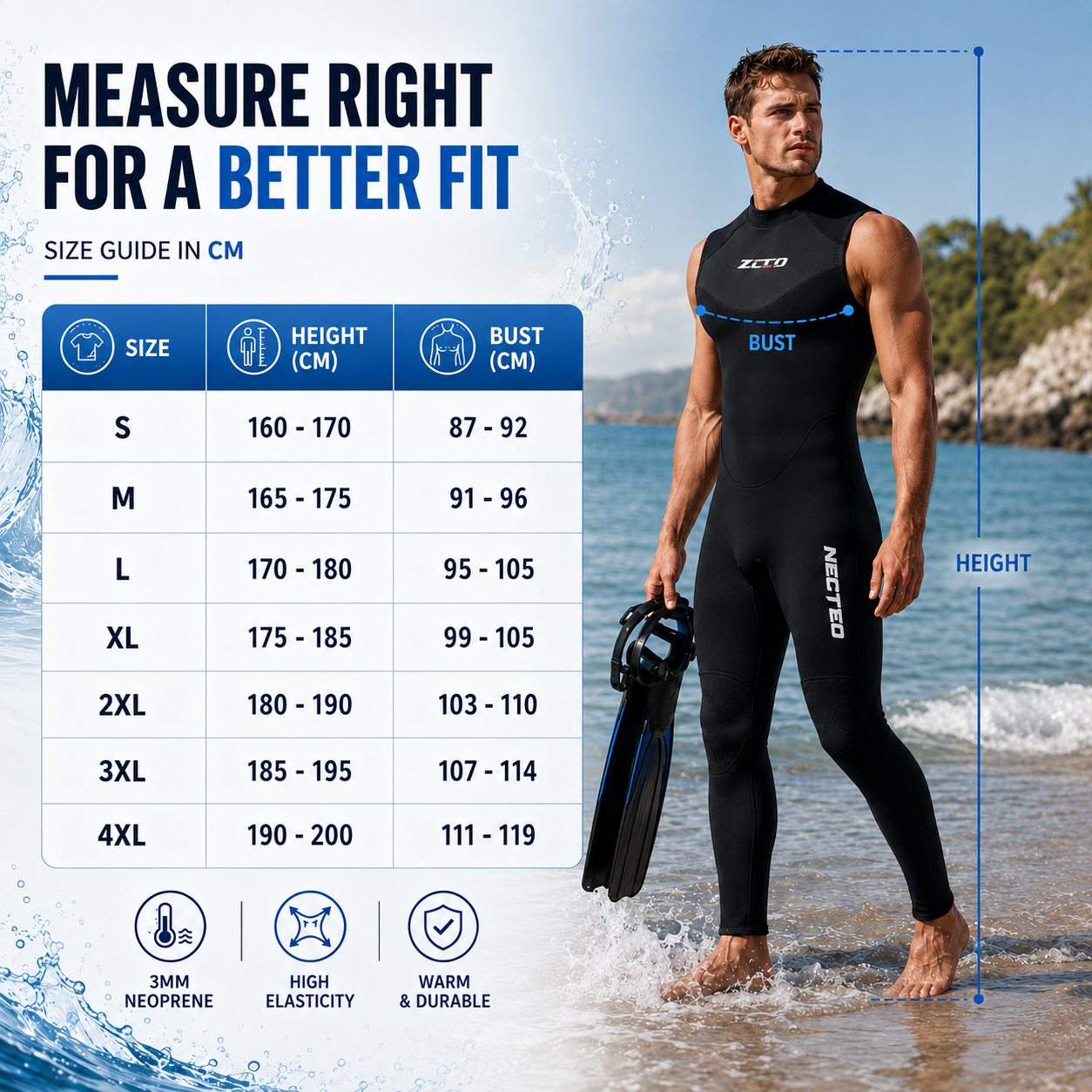 Bella | Tarnox Sleeveless One-Piece Wetsuit