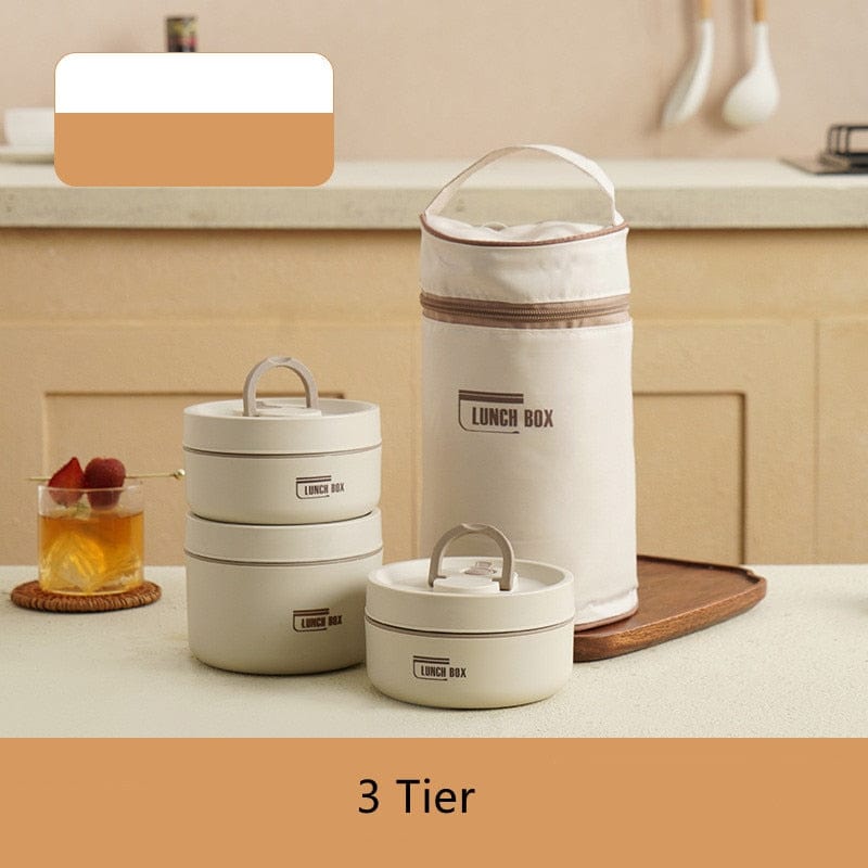 Bella Thermally Insulated Stainless Steel Lunch Box Containers