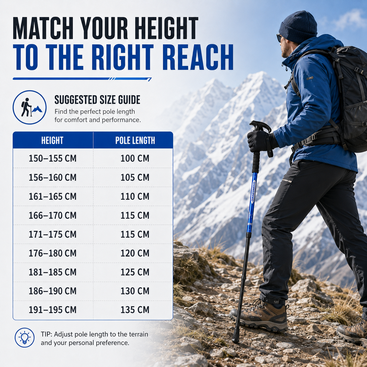 Bella | Trailara Foldable Telescopic Trekking Pole