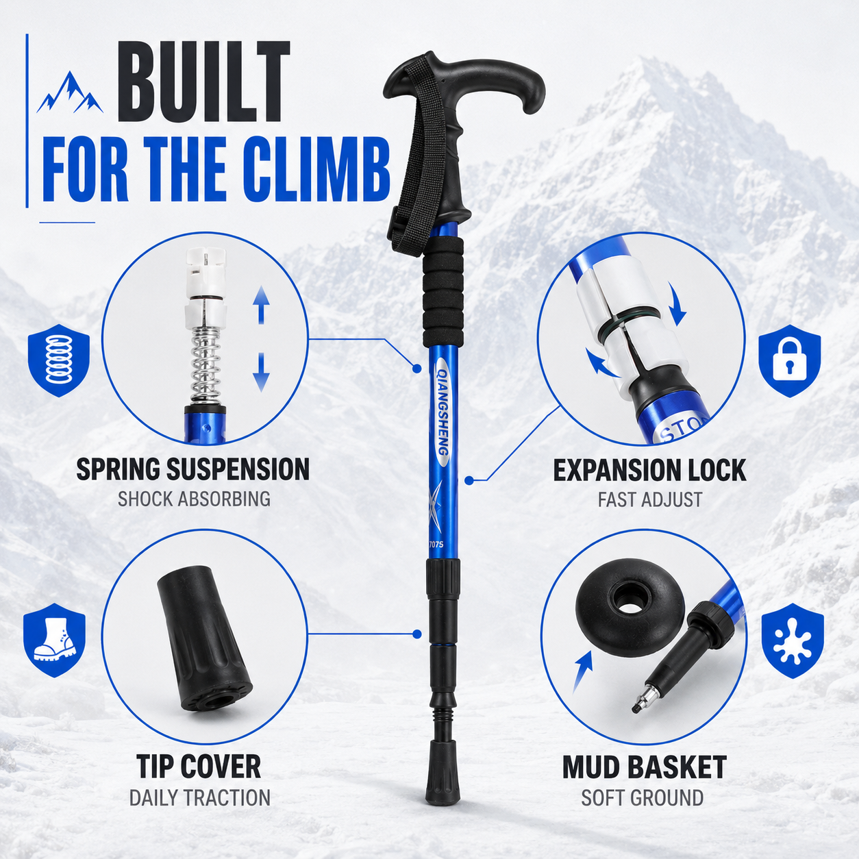 Bella | Trailara Foldable Telescopic Trekking Pole