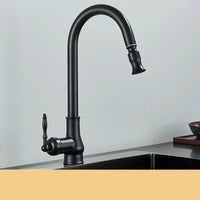 Bella | VintageTap Antique Brass Kitchen Tap – Retro Style Mixer Faucet with Swivel Spout