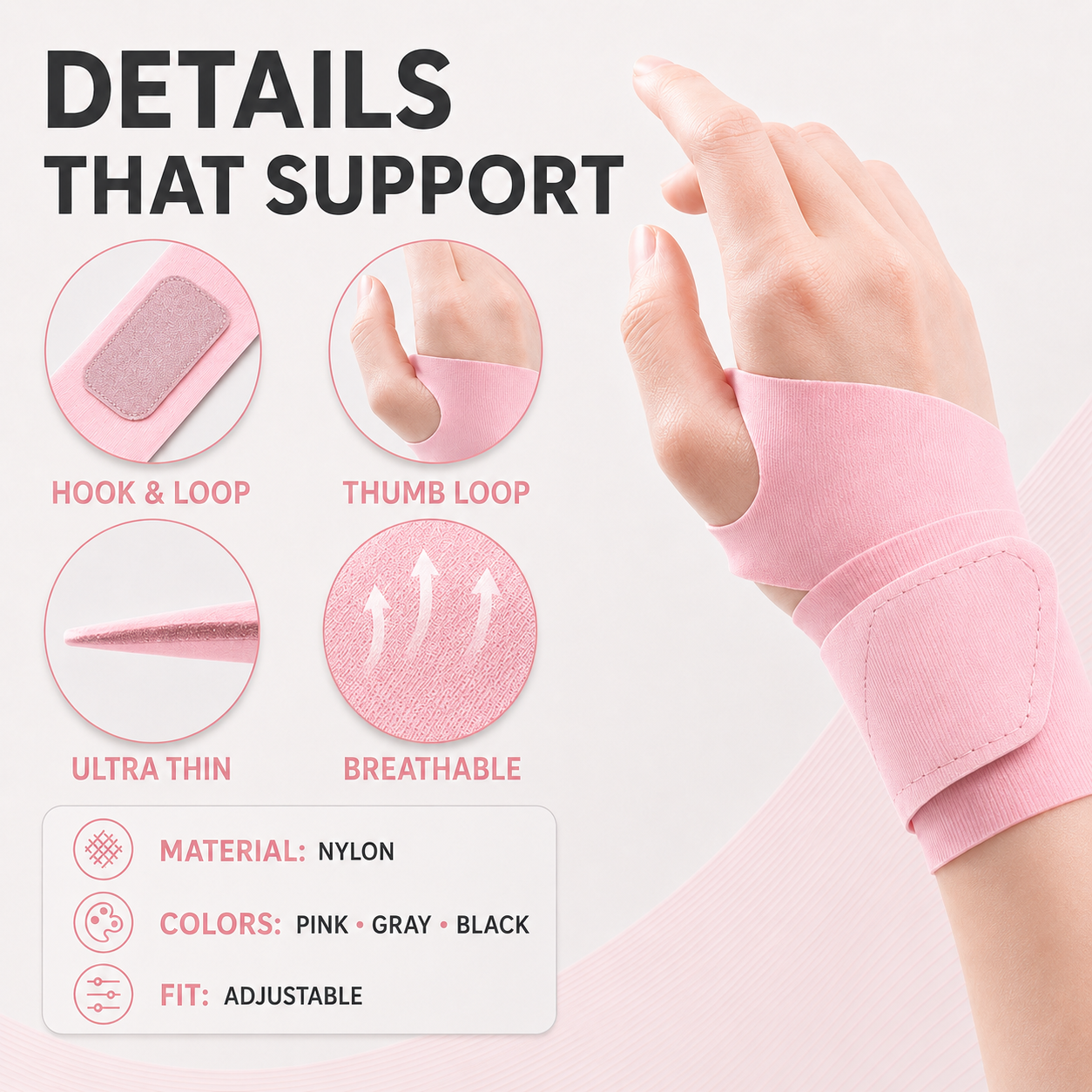 Bella | Wristiva Ultra Thin Wrist Support