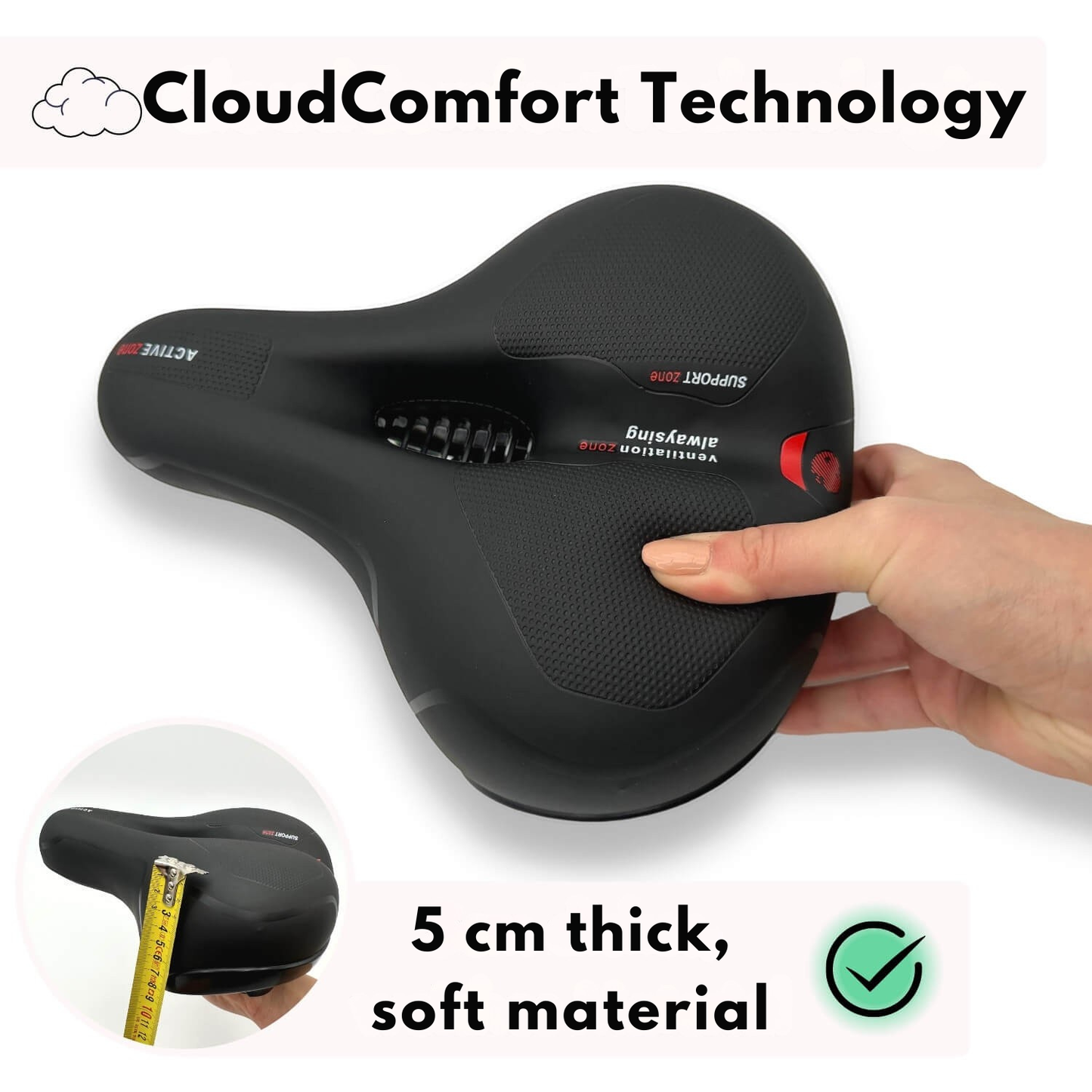 Bicycle Saddle | Ergonomic Comfort | Shock-Absorbing | RideRelief