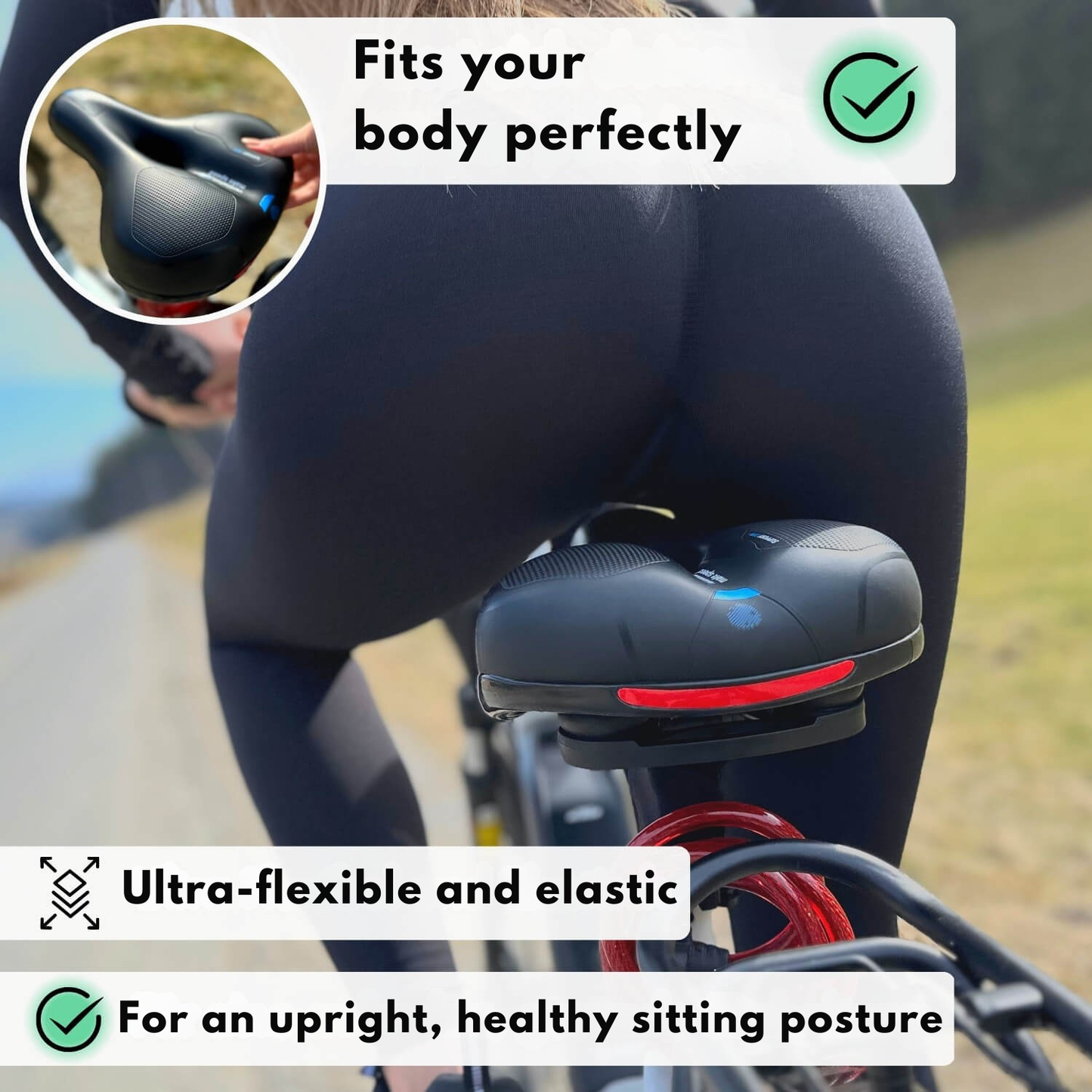 Bicycle Saddle | Ergonomic Comfort | Shock-Absorbing | RideRelief