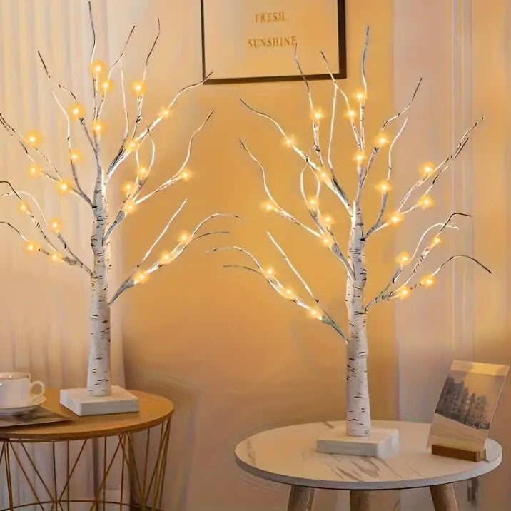 Birch Tree Decorative Light - 24 LED Branch Lights - USB & Battery Powered - Tabletop Decor - Image 4