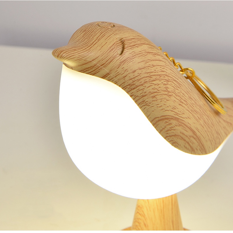 Bird LED Night Light - Rechargeable Touch Lamp - Modern Wood Design - Image 2