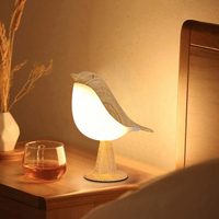 Bird LED Night Light - Rechargeable Touch Lamp - Modern Wood Design
