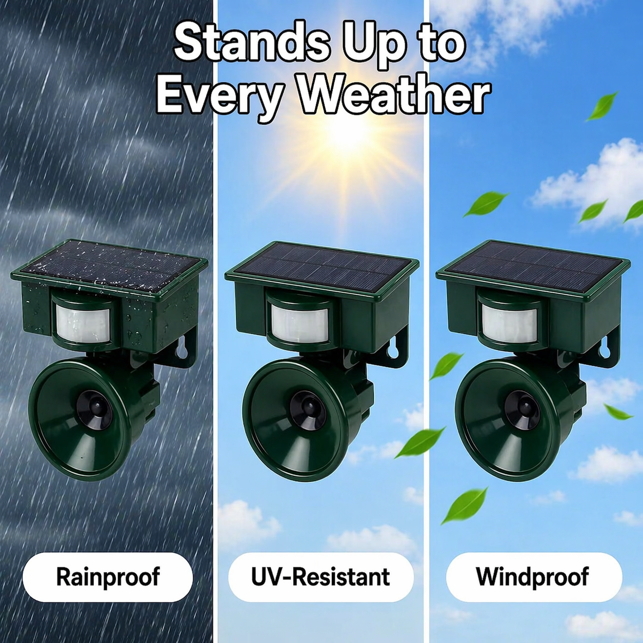 Bird Repeller | Solar-Powered Sensor | Animal-Friendly Predator Calls | Birdfend