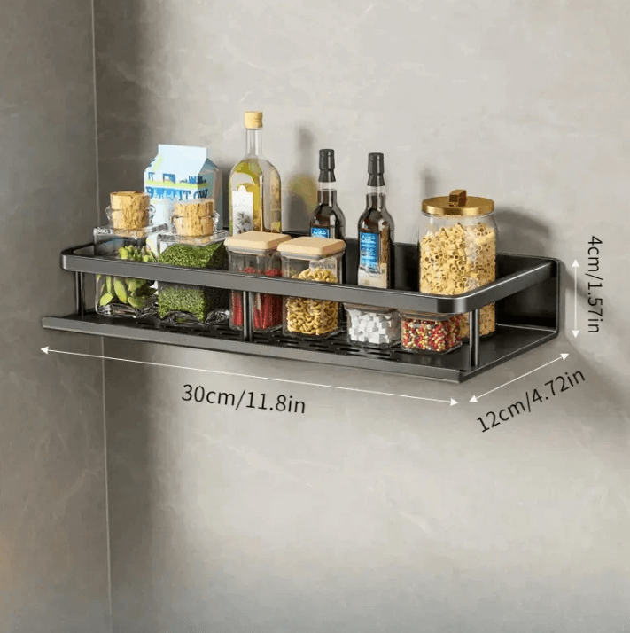 Black Kitchen Shelf - Modern Wall Shelf