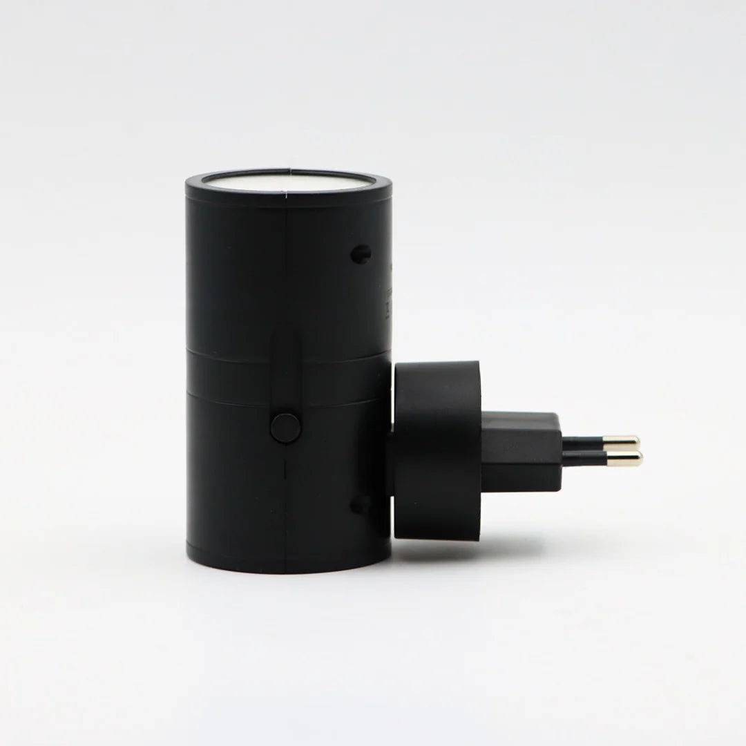 Black Metal Wall Lamp - Modern Plug-In Sconce with Day/Night Sensor - Image 2
