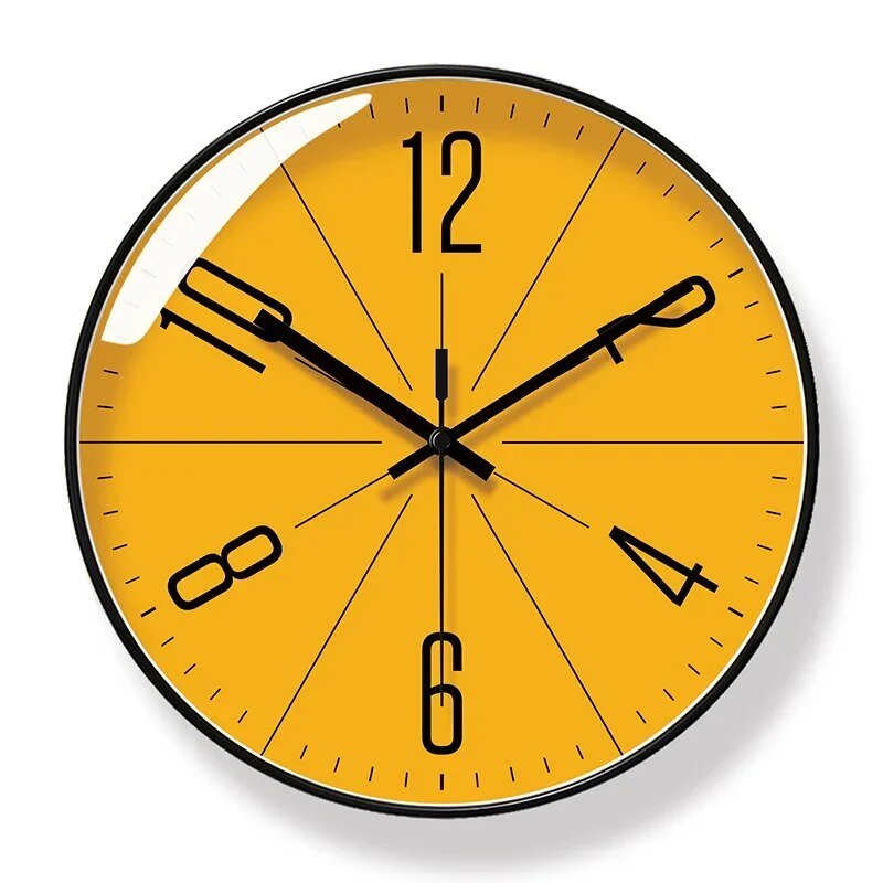 Black Scandinavian Wall Clock - Precise & Stylish