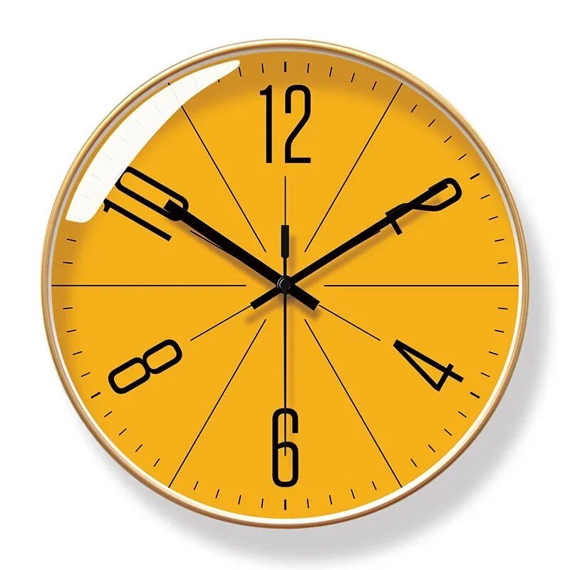 Black Scandinavian Wall Clock - Precise & Stylish