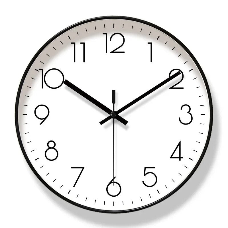 Black Scandinavian Wall Clock - Precise & Stylish