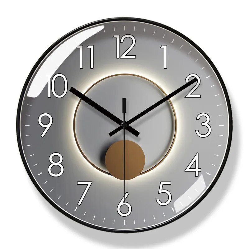 Black Scandinavian Wall Clock - Precise & Stylish