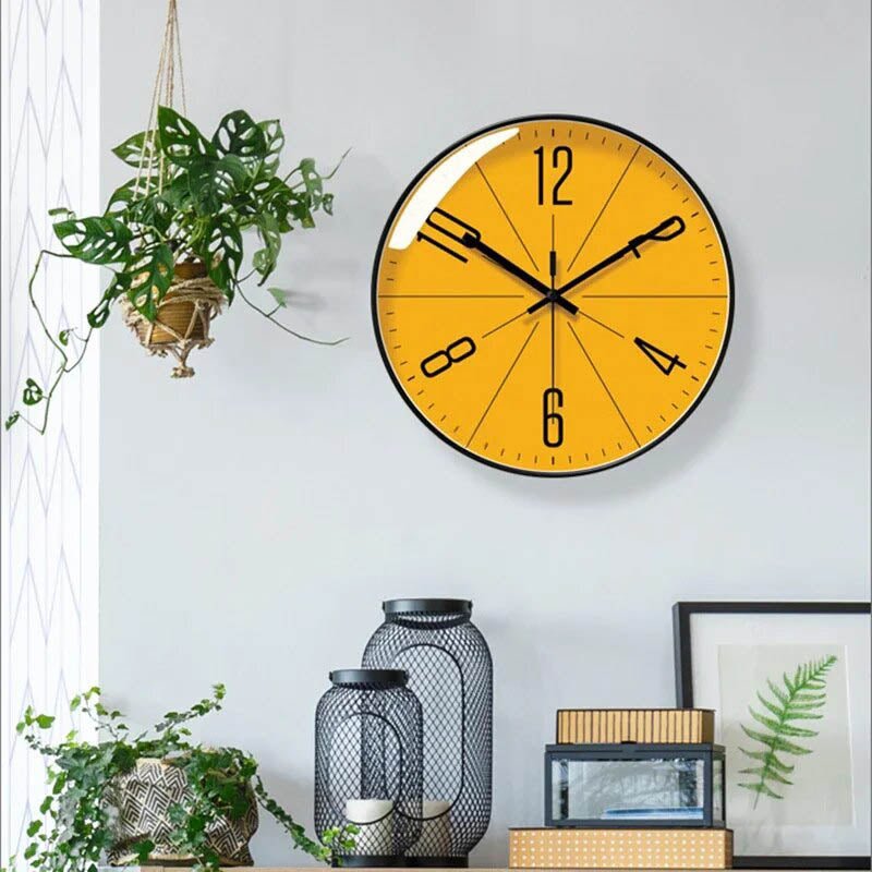 Black Scandinavian Wall Clock - Precise & Stylish