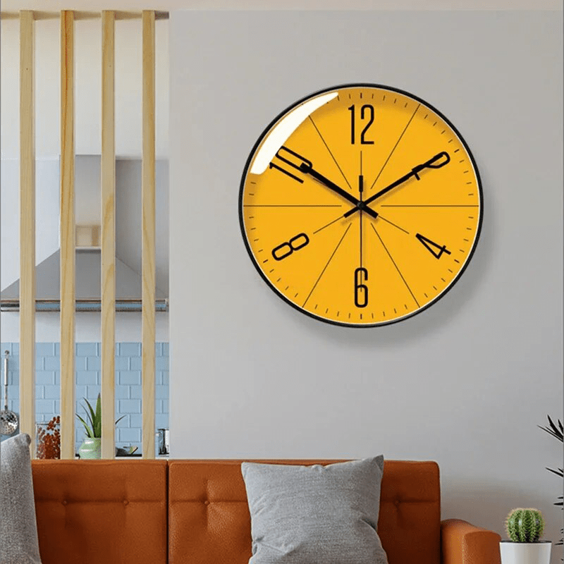 Black Scandinavian Wall Clock - Precise & Stylish
