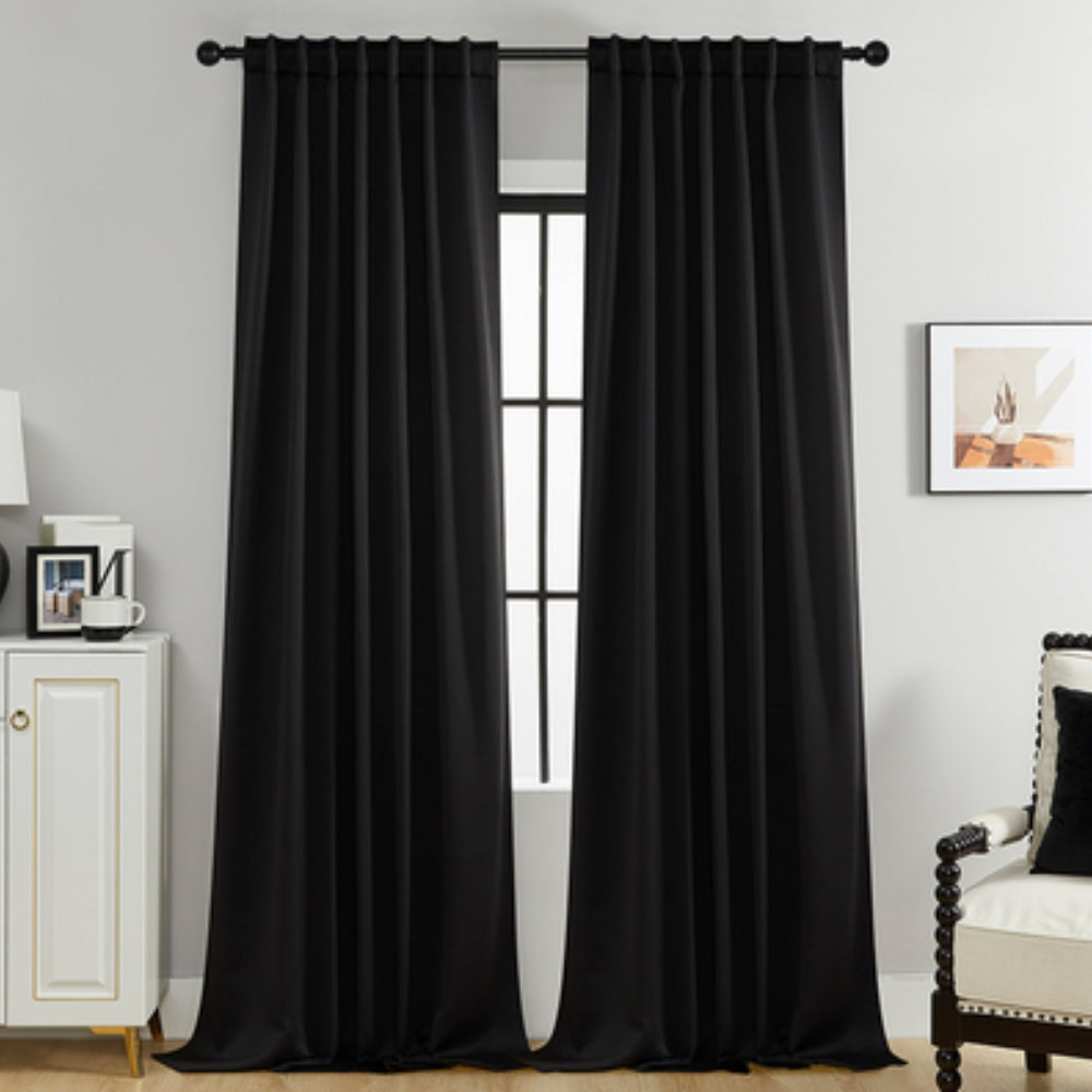 Blackout Curtains - Thermal Insulated - Elegant Microfiber - 2 Panel Set - Image 4