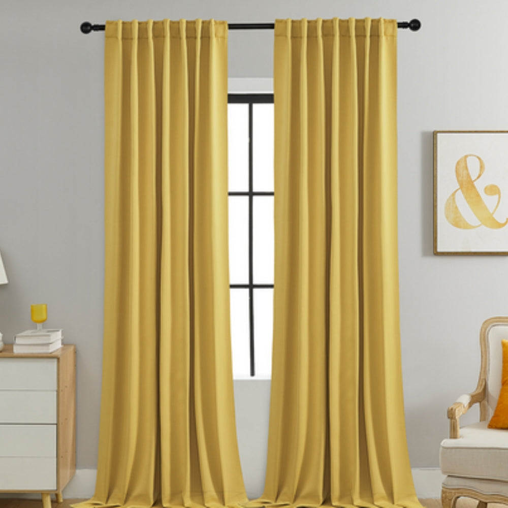 Blackout Curtains - Thermal Insulated - Elegant Microfiber - 2 Panel Set - Image 8