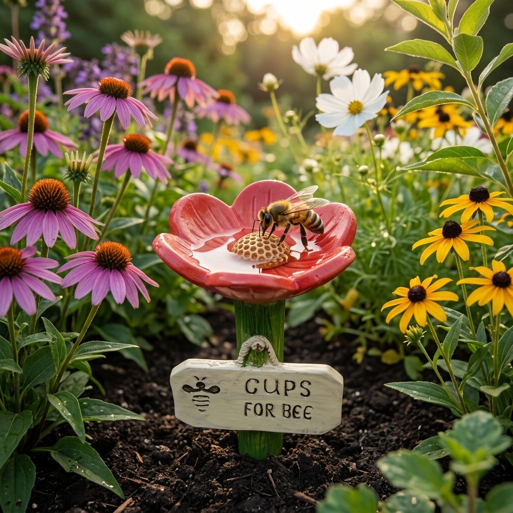 Bloomsip – Flower Shaped Bee Watering Station