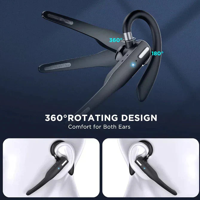 Bluetooth 5.1 Noise Cancelling Headset with Dual Mics for Men