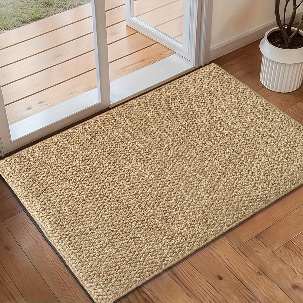 Braided Doormat - Beige Jute Rug - Indoor Outdoor - Water Resistant - Image 7
