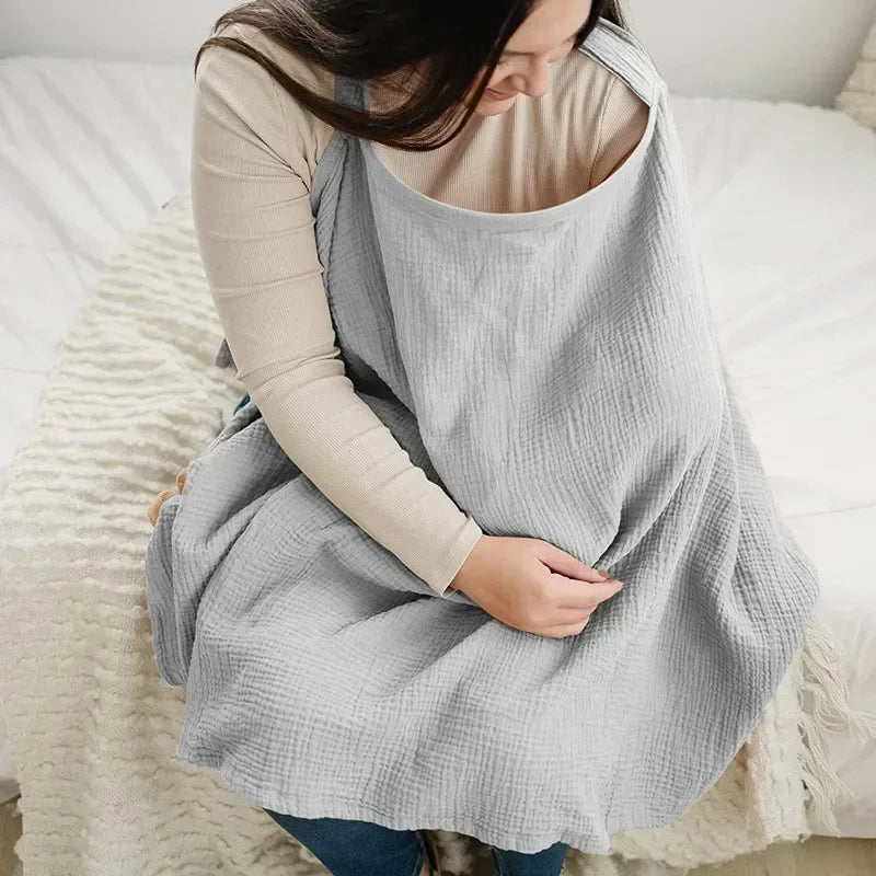 Breathable Nursing Cover Apron - Privacy Breastfeeding for Moms