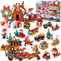 Building Brick Advent Box with Daily Mini Sets and Two Larger Models for Holiday Tables