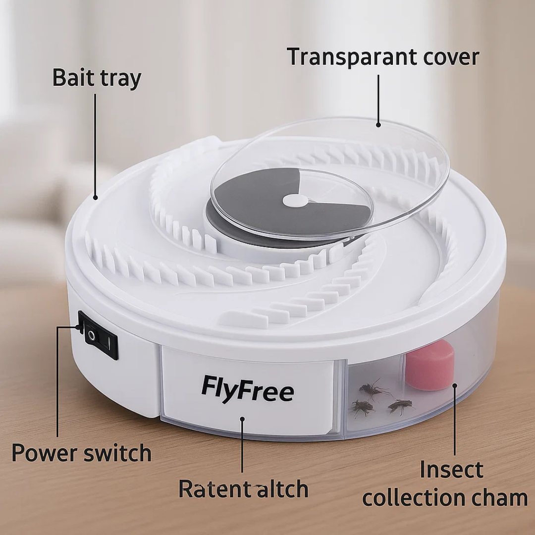 BuzzOff | Silent Fly Trap – Eco-Friendly, Non-Toxic Insect Catcher