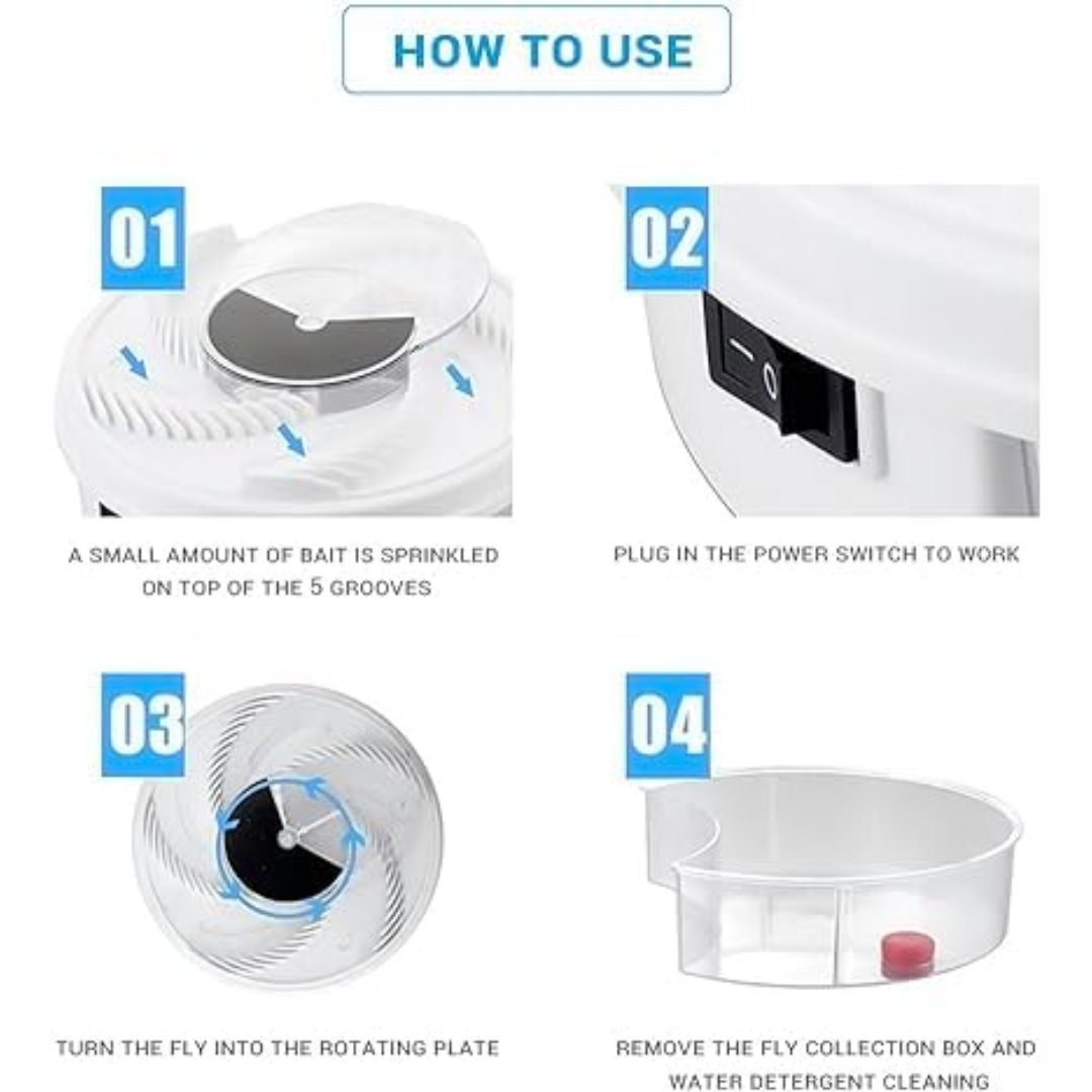 BuzzOff | Silent Fly Trap – Eco-Friendly, Non-Toxic Insect Catcher