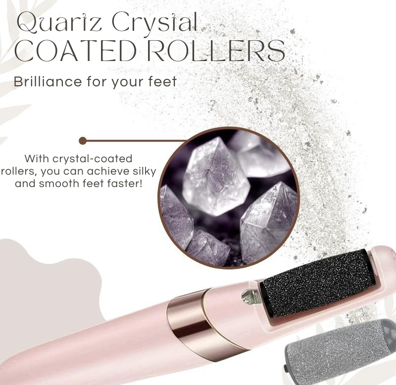 Callus Remover | Quartz Crystal Rollers | Waterproof & Rechargeable | CallusPro