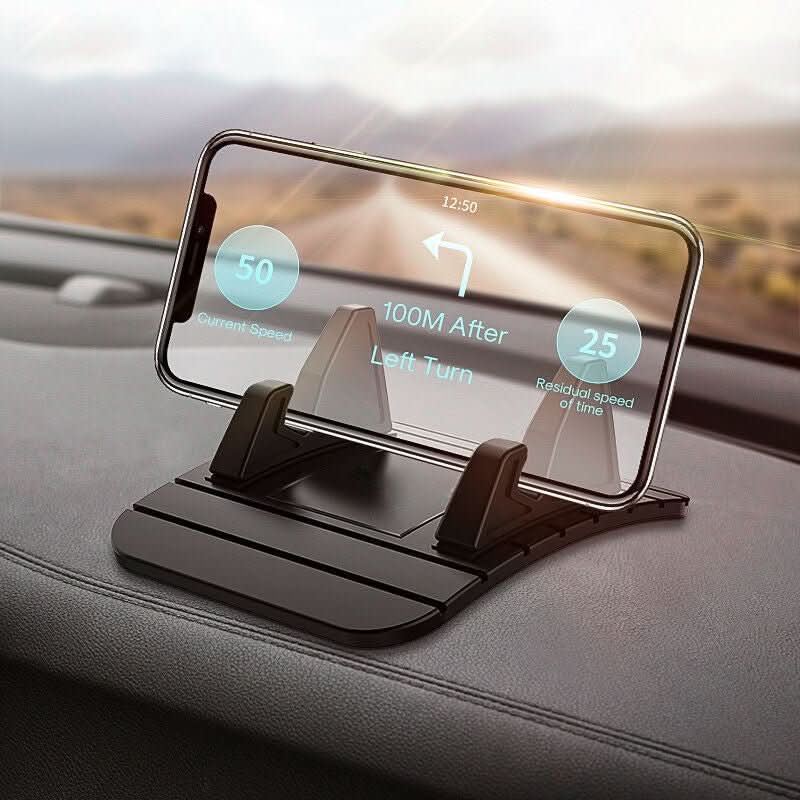 Car Phone Holder | Dashboard Mount | Anti-Slip Silicone Base | GripMate