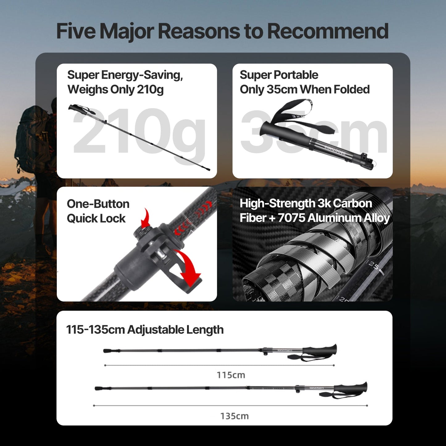 Carbon Fiber Trekking Pole