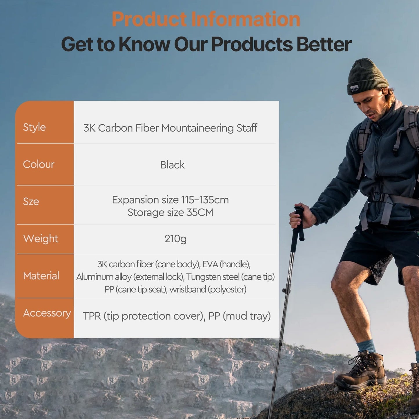 Carbon Fiber Trekking Pole