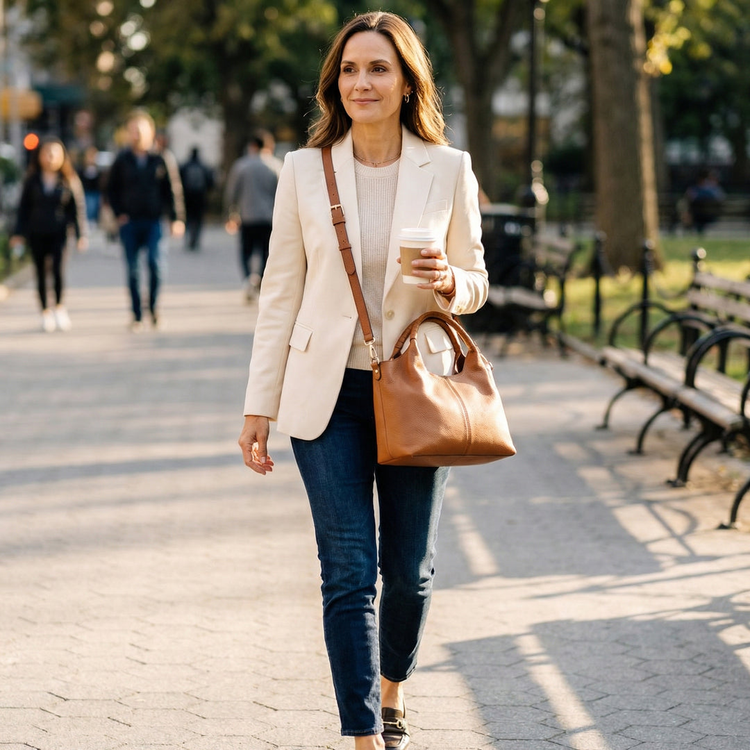 Carrina Soft Leather Everyday Hobo Bag