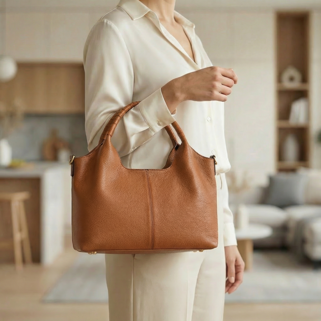 Carrina Soft Leather Everyday Hobo Bag