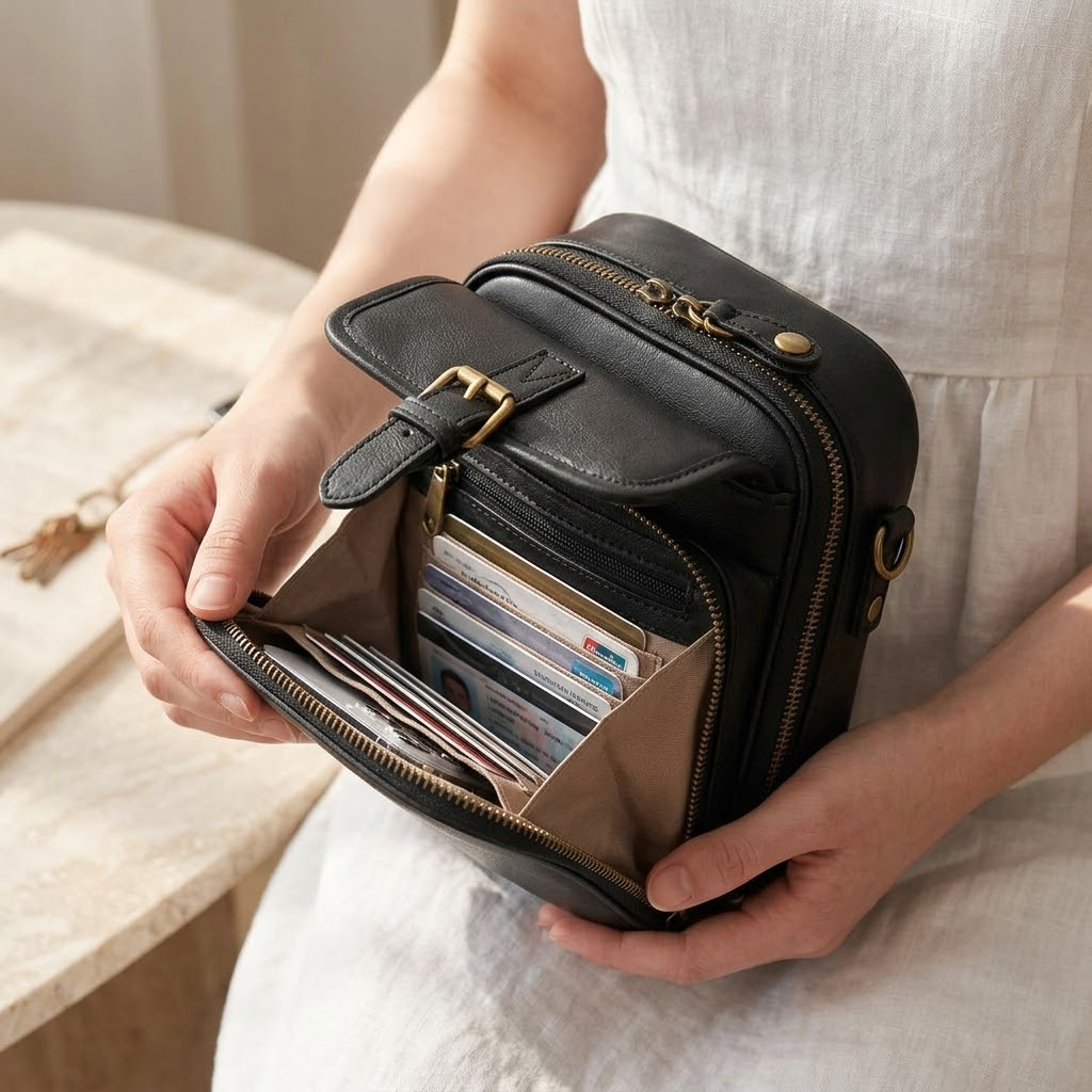 Carryn – Organized Crossbody Bag with Card Slots