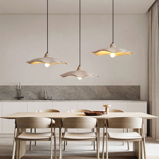 Cement Flower Pendant Light - Modern Rustic Style - Single Light - Image 1