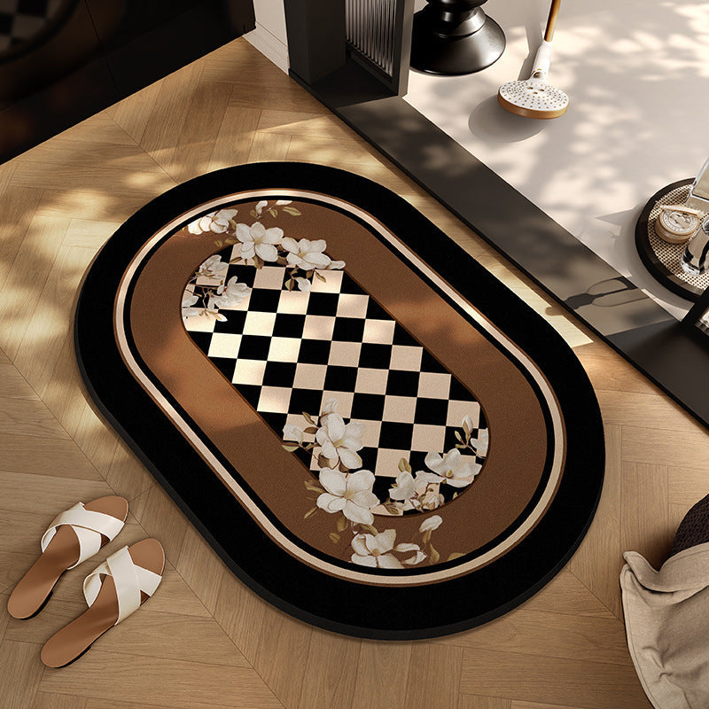 Checkerboard Patterned Entryway Mat
