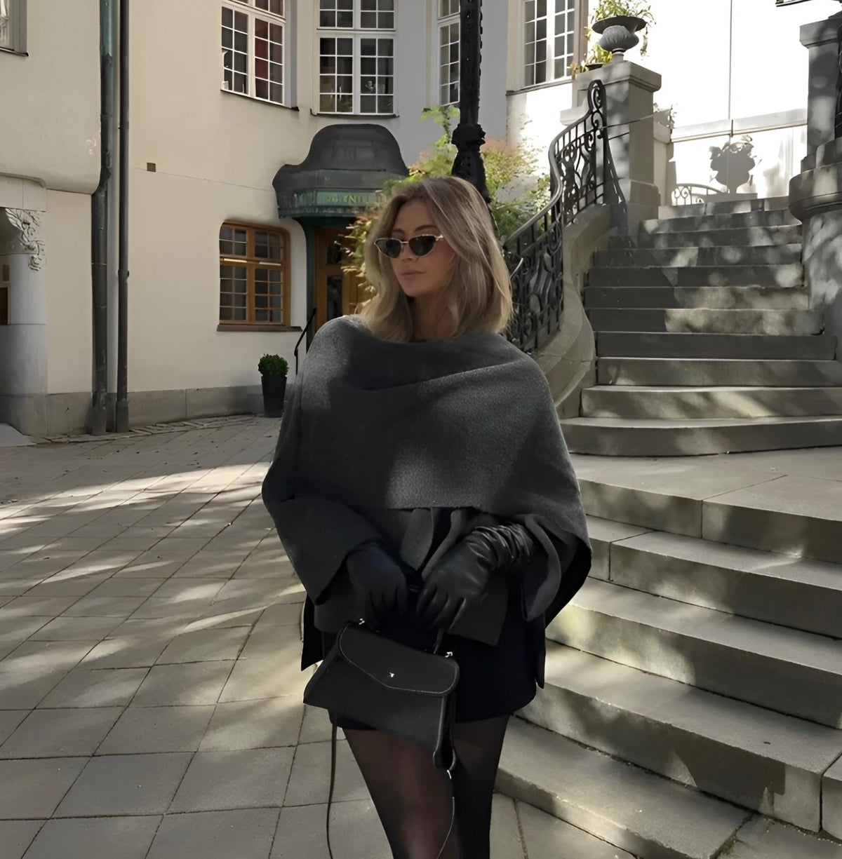 Chic Warm Asymmetric Poncho