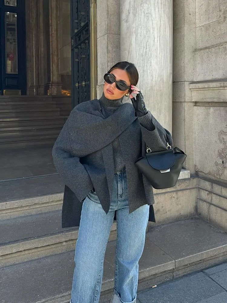 Chic Warm Asymmetric Poncho