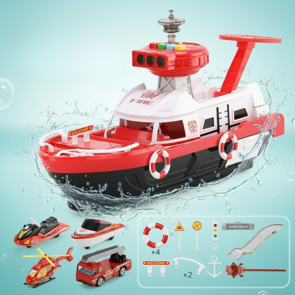 Children's Interactive Musical Toy Boat with Lights & Sounds