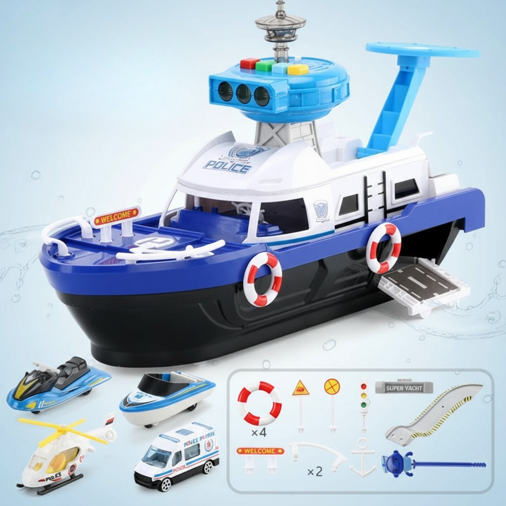 Children's Interactive Musical Toy Boat with Lights & Sounds